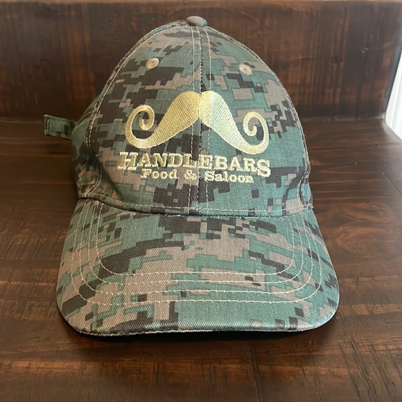 Other - Handlebars Food & Saloon Camo baseball hat EUC